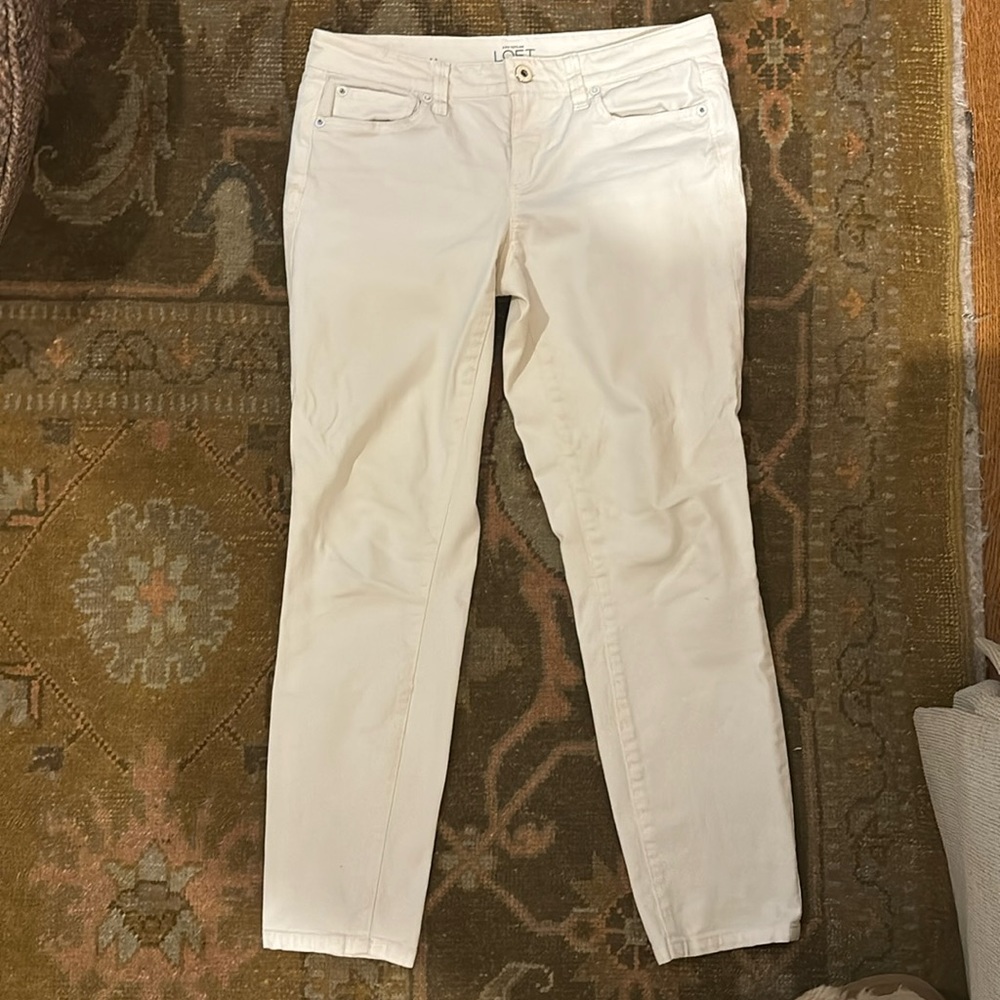 Ann Taylor loft white pants size 0
